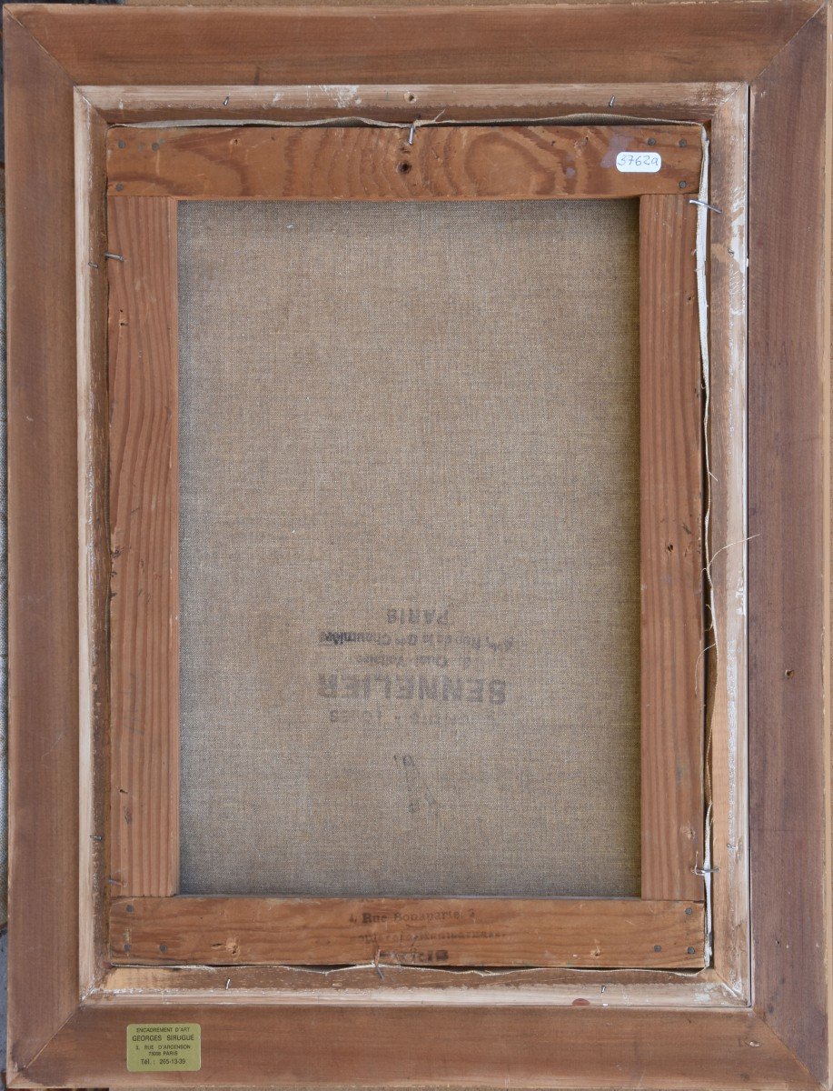 Luigi Corbellini "portrait d'Enfant" Huile Sur Toile 35x27-photo-2